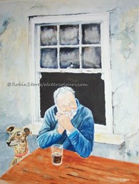 Geoffrey, original watercolour painting by Robin Storey