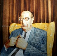 Larkin, original watercolour painting by Robin Storey