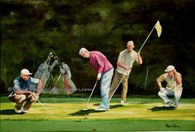 "No Pressure", original watercolour painting by Robin Storey