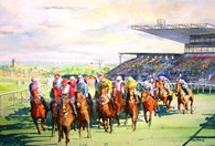 Beverley Races, original watercolour painting by Robin Storey