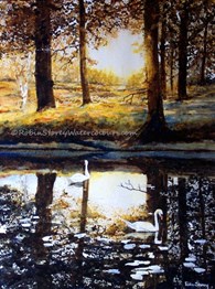 Woodland Clearing, original watercolour painting by Robin Storey