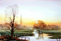 South Dalton, original watercolour painting by Robin Storey