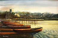 Hornsea Mere, original watercolour painting by Robin Storey