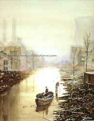 The Drain, original watercolour painting by Robin Storey