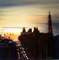 Alfred Gelder Street, Hull, original watercolour painting by Robin Storey