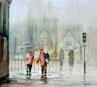 Flooded North Bar, original watercolour painting by Robin Storey