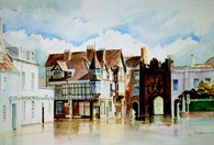 North Bar Without, original watercolour painting by Robin Storey