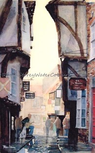 Shambles York, original watercolour painting by Robin Storey