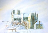 Beverley Minister from Flemingate, original watercolour painting by Robin Storey