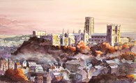 Durham Cathedral and Castle, original watercolour painting by Robin Storey