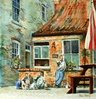 Lunch Time Worker s (at Nellie's), original watercolour painting by Robin Storey