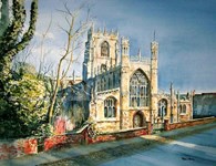St Mary's Church, original watercolour painting by Robin Storey