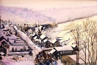 Thixendale, original watercolour painting by Robin Storey