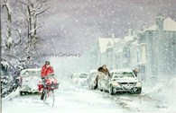 Snowy Morning, original watercolour painting by Robin Storey