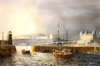 Scarborough Harbour, original watercolour painting by Robin Storey