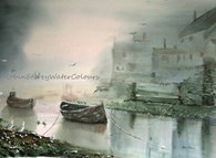 Staithes, original watercolour painting by Robin Storey