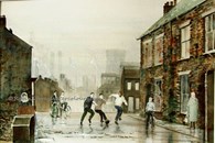 The Street, original watercolour painting by Robin Storey
