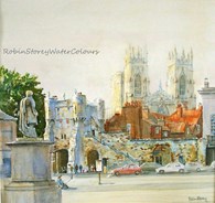 Bootham Bar York, original watercolour painting by Robin Storey