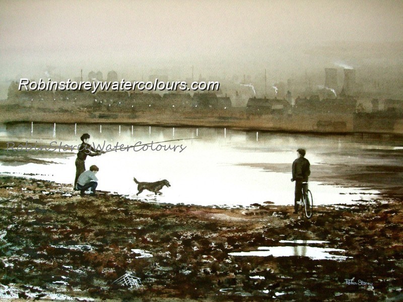 Simple Pleasures ,original watercolour by Robin Storey Simple Pleasures ,original watercolour by Robin Storey