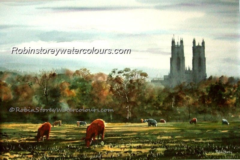 Early Morning Beverley Westwood ,original watercolour by Robin Storey Early Morning Beverley Westwood ,original watercolour by Robin Storey