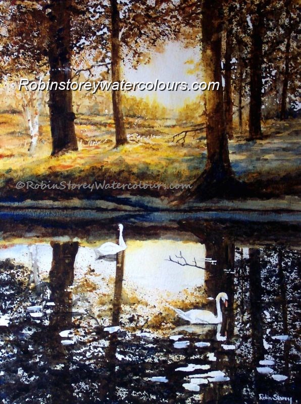 Woodland Clearing ,original watercolour by Robin Storey Woodland Clearing ,original watercolour by Robin Storey