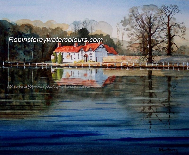 Bishop Burton ,original watercolour by Robin Storey Bishop Burton ,original watercolour by Robin Storey