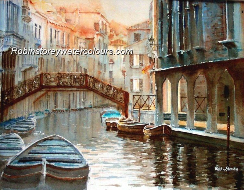 Large Venetian Canal ,original watercolour by Robin Storey Large Venetian Canal ,original watercolour by Robin Storey