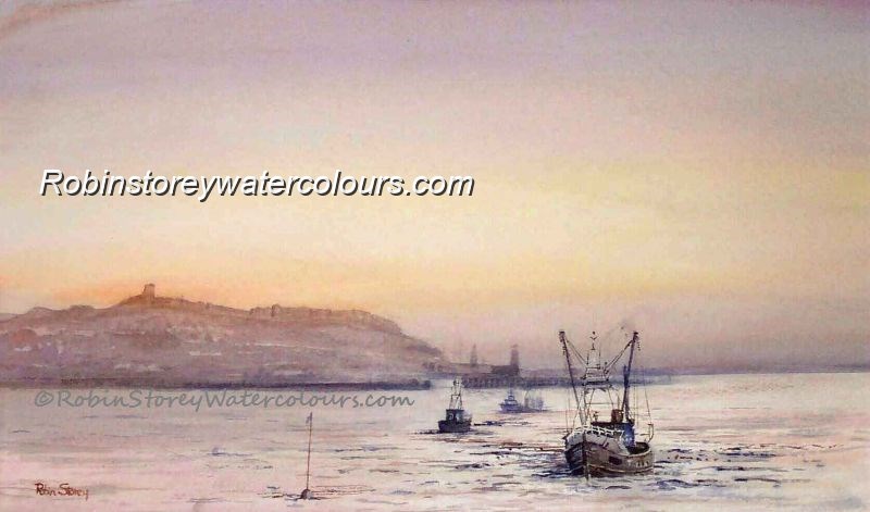 Scarborough Bay ,original watercolour by Robin Storey Scarborough Bay ,original watercolour by Robin Storey