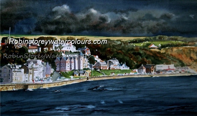 Filey Bay ,original watercolour by Robin Storey