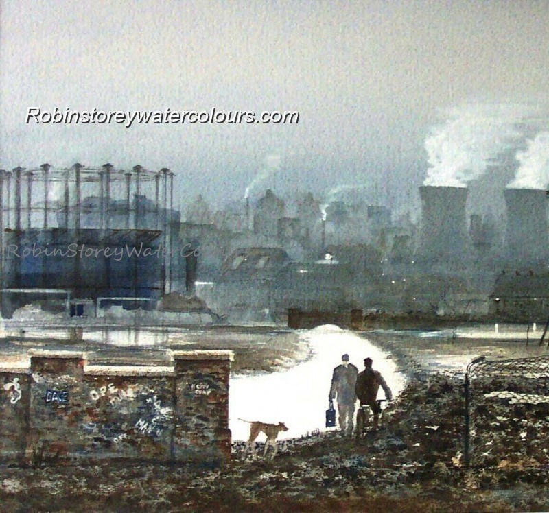 Short Cut ,original watercolour by Robin Storey Short Cut ,original watercolour by Robin Storey