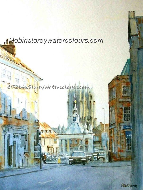 Market Cross Beverley ,original watercolour by Robin Storey Market Cross Beverley ,original watercolour by Robin Storey