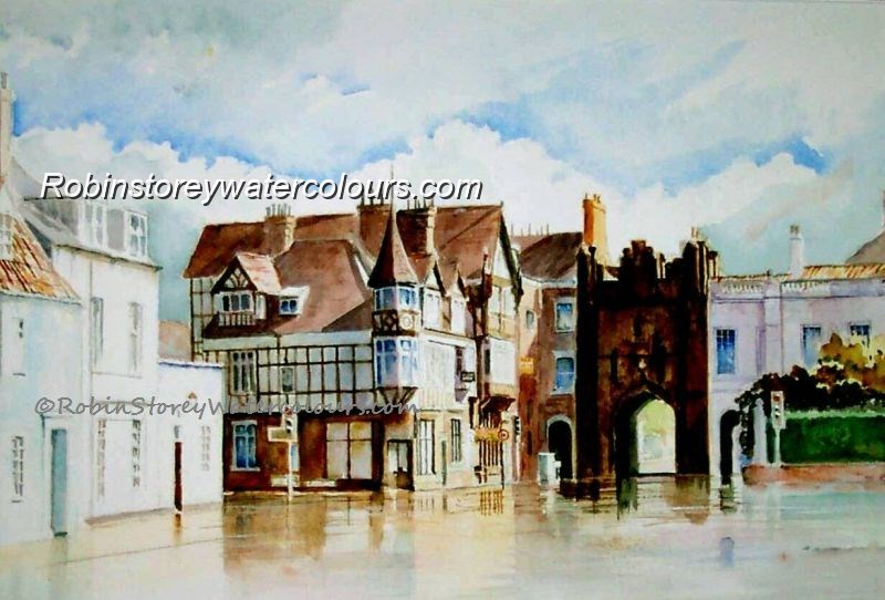 North Bar Without ,original watercolour by Robin Storey