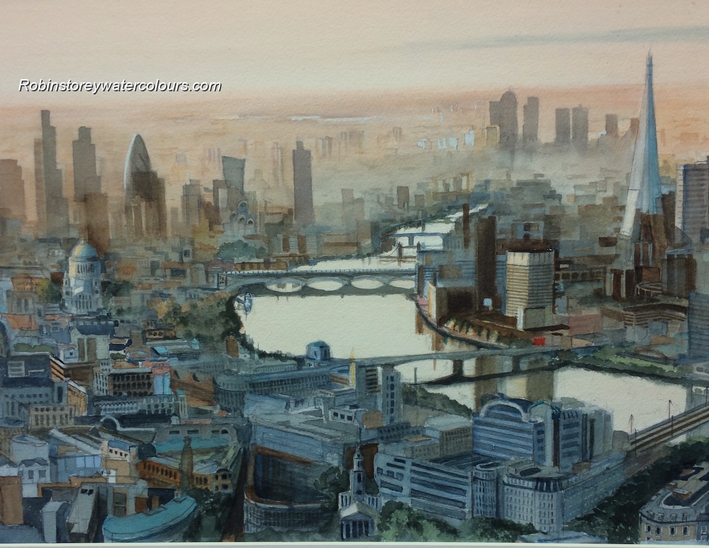 London Cityscape ,original watercolour by Robin Storey
